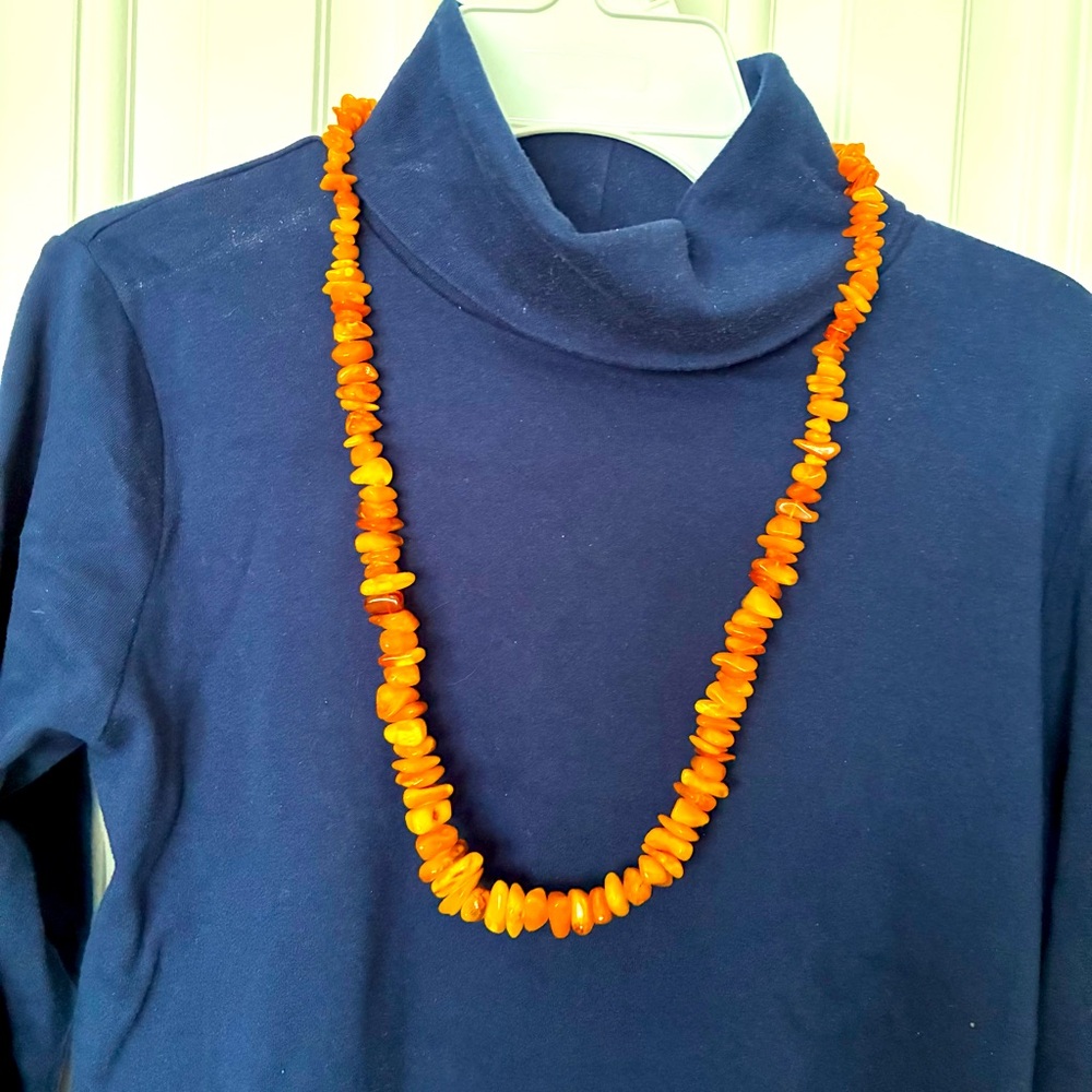 Antique Genuine Baltic Natural Butterscotch Amber Necklace